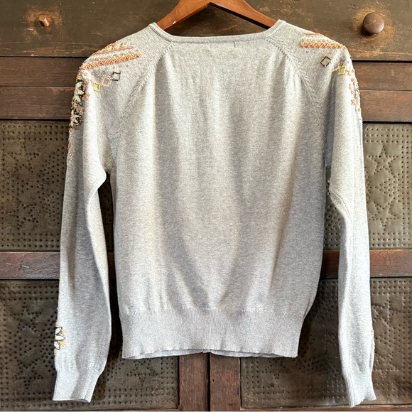 Sundance Marimba Beaded Cotton Cardigan Sweater - Picture 3 of 10
